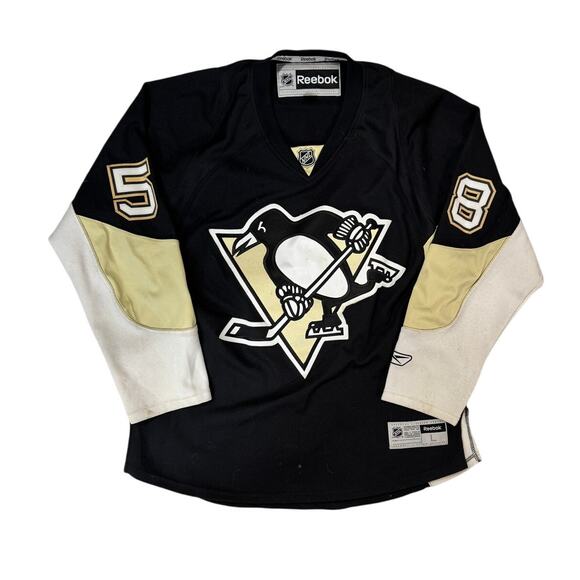 Reebok NHL Pittsburgh Penguins Kris Letang #58 Jersey Size L - Picture 1 of 6